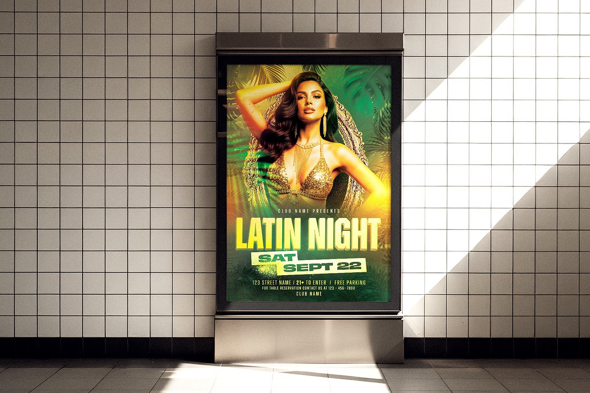 Tropical Latin Night Flyer Template, a Flyer Template by BrandPacks (Photo 3 of 5)