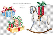 Watercolor Christmas Gifts, a Graphic by Akvarelldesign (Thumbnail 2 of 3)