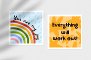 Cute doodle post card designs set, a Background Graphic by Good Studio (Thumbnail 2 of 11)