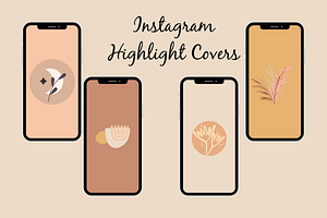 Boho Instagram Highlight Cover, a Social Media Template by HandmadeWithLove
