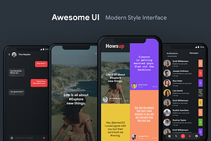 Social Sharing App UI Howsup
