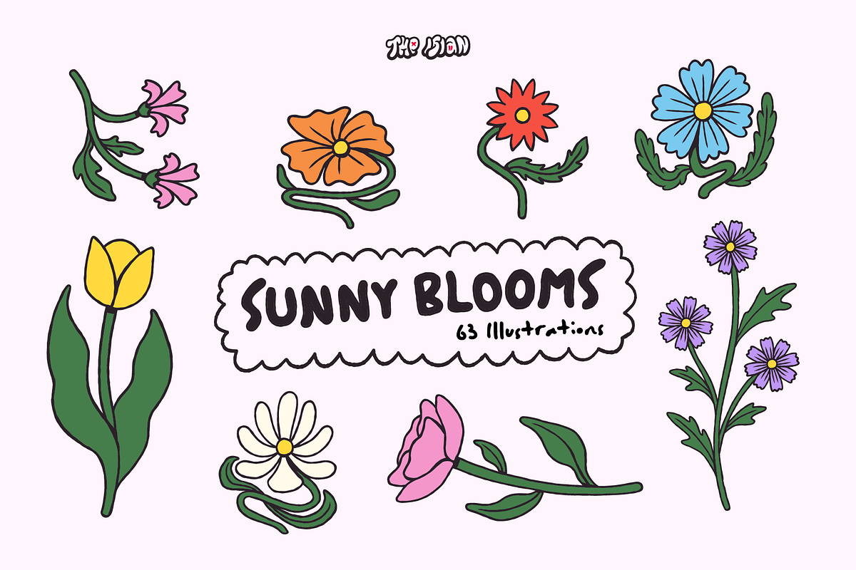 Sunny Blooms Illustration Set, an Object Illustration by The Isian (Photo 1 of 16)