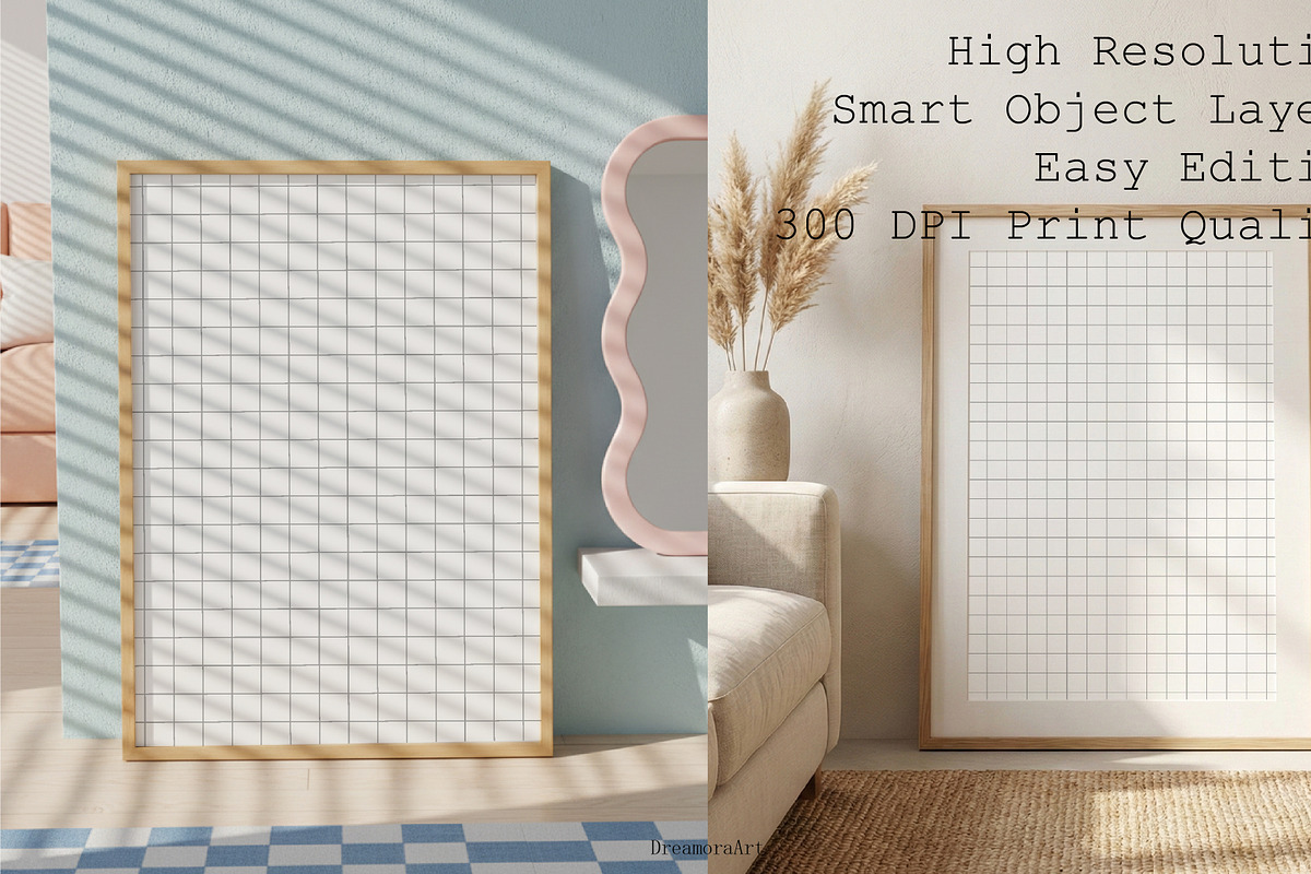 Minimal Wall Frame Mockup 20 PSD, a Product Mockup by DreamoraArt (Photo 3 of 7)