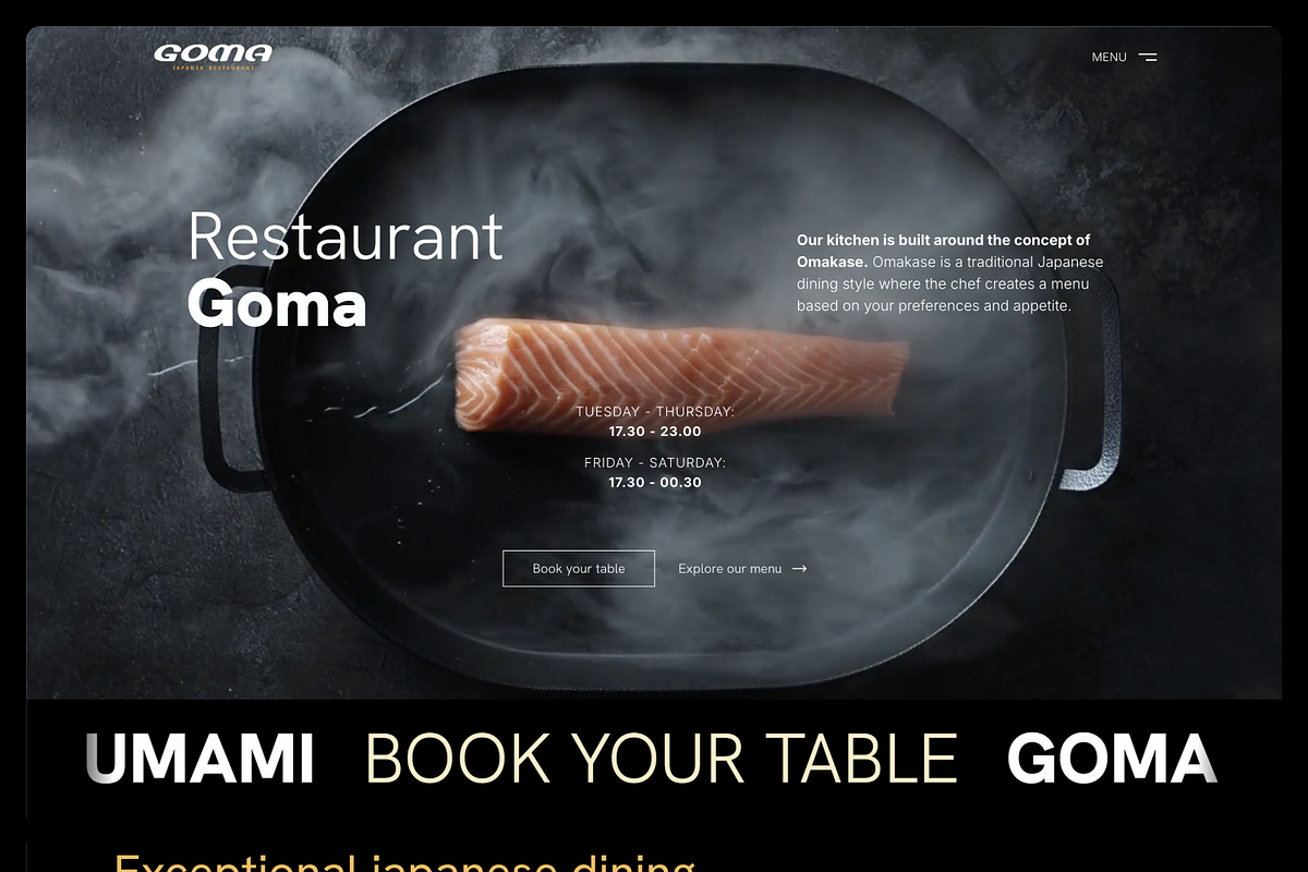 Goma Webflow Template, a HTML Template by casperbroe (Photo 1 of 3)