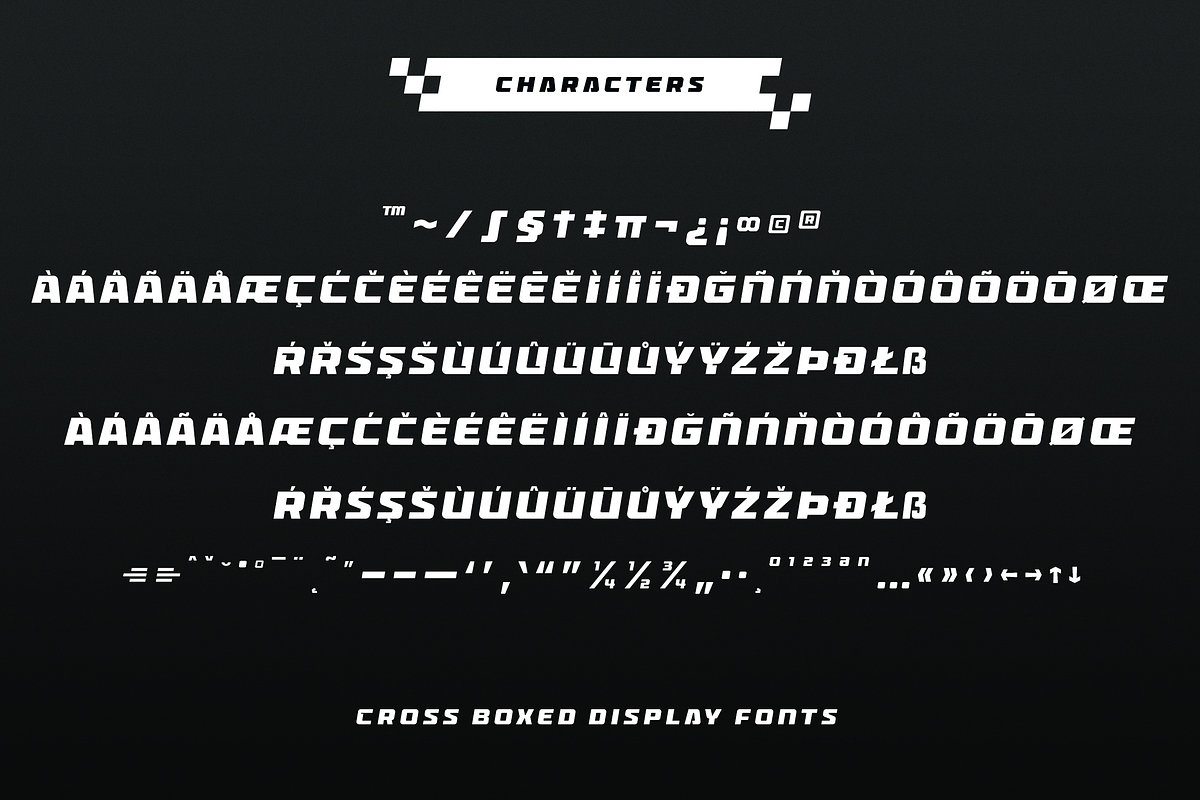 Cross Boxed Bold Modern Sport Fonts, a Sans Serif Font by Namara Creative Studio (Photo 9 of 11)