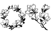 Magnolia SVG - Flowers Line Art SVG, an Object Graphic by Dervik Art Store (Thumbnail 6 of 6)