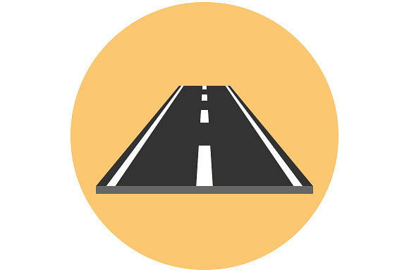 Piece Of Road Flat Icon