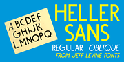 Heller Sans JNL, a Sans Serif Font by Jeff Levine Fonts (Thumbnail 1 of 5)