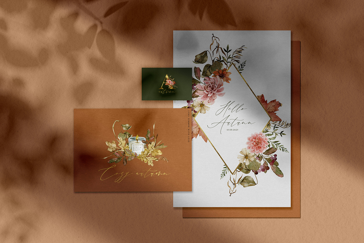 AUTUMN HERBARIUM watercolor set, an Illustration by long summer (Photo 4 of 16)
