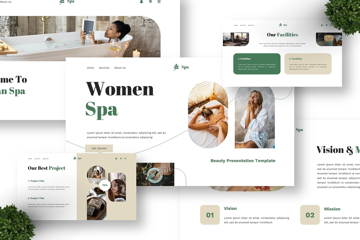 Women Spa - Beauty Google Slide preview 3