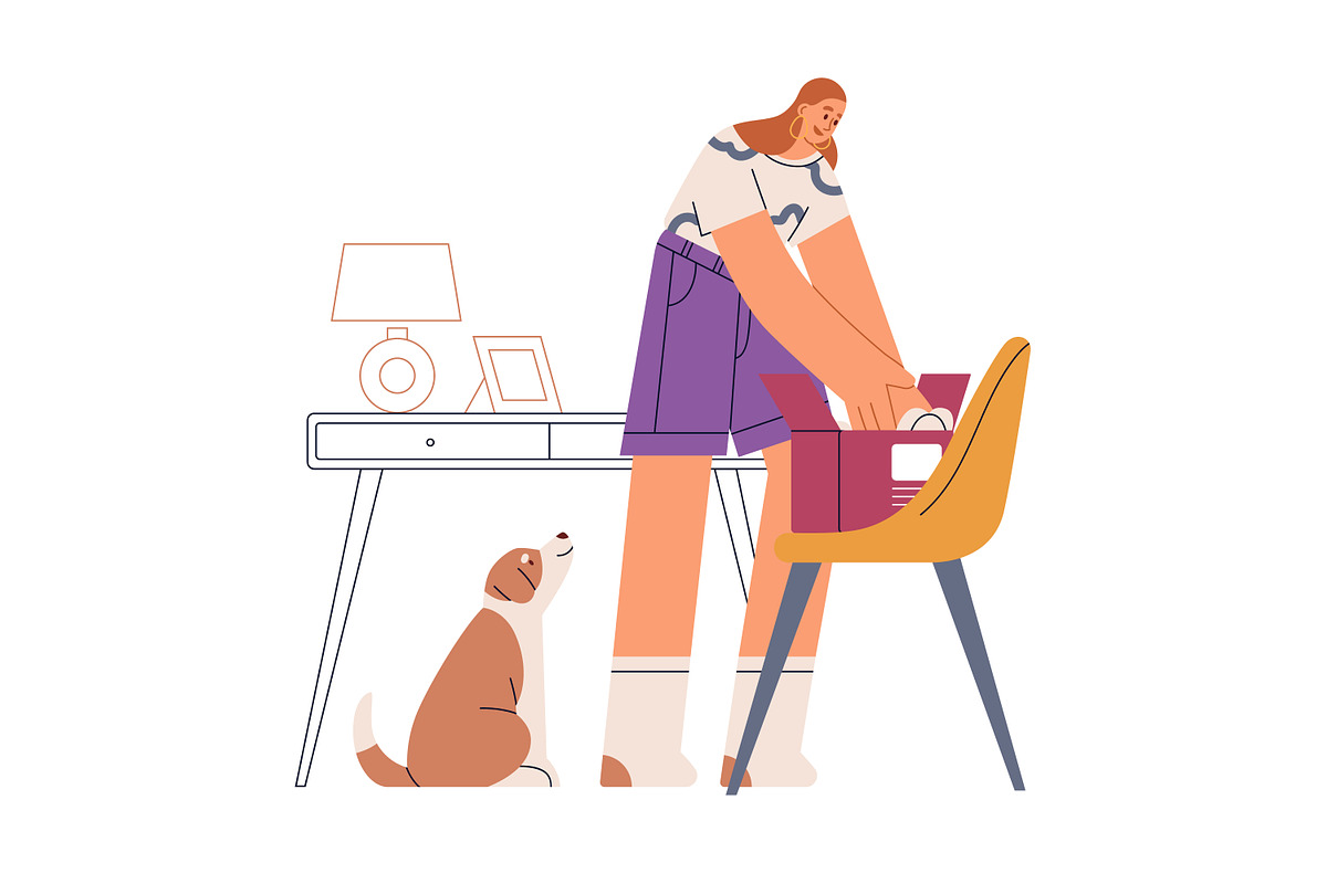 Online order & delivery process set, a Person Illustration by Good Studio (Photo 6 of 6)