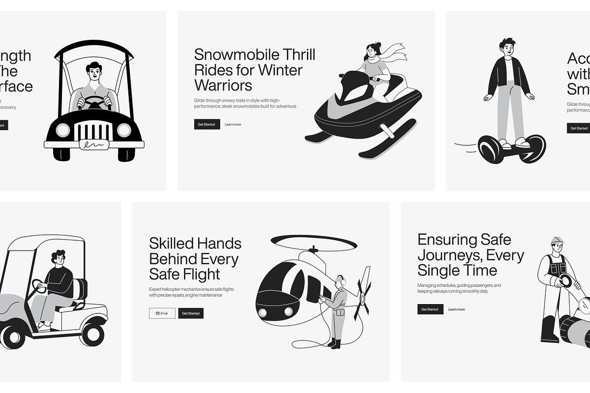 Vehicle Illustration Art Set, a Transportation Illustration by Vectors Market (Photo 3 of 9)