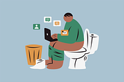 Workaholic Life Illustration, a Work Illustration by Jump Studio (Thumbnail 4 of 10)