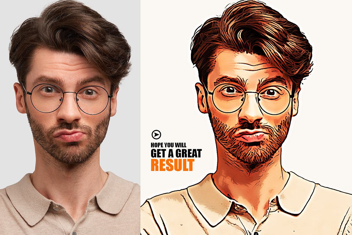 Cartoon Maker Photoshop Action, an Action Add-On by DesignCave (Photo 2 of 5)