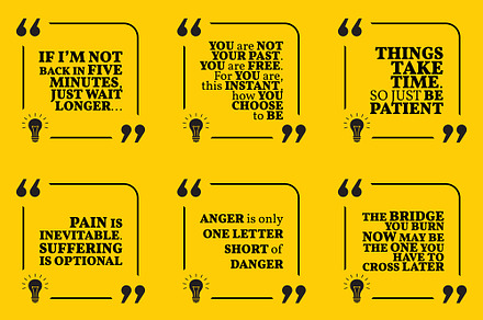 Nine motivational quotes. Set 54/55