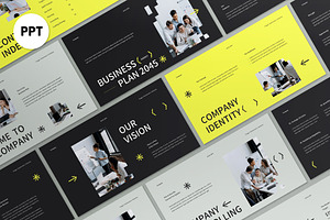 Black Pixelated Business Plan PPT