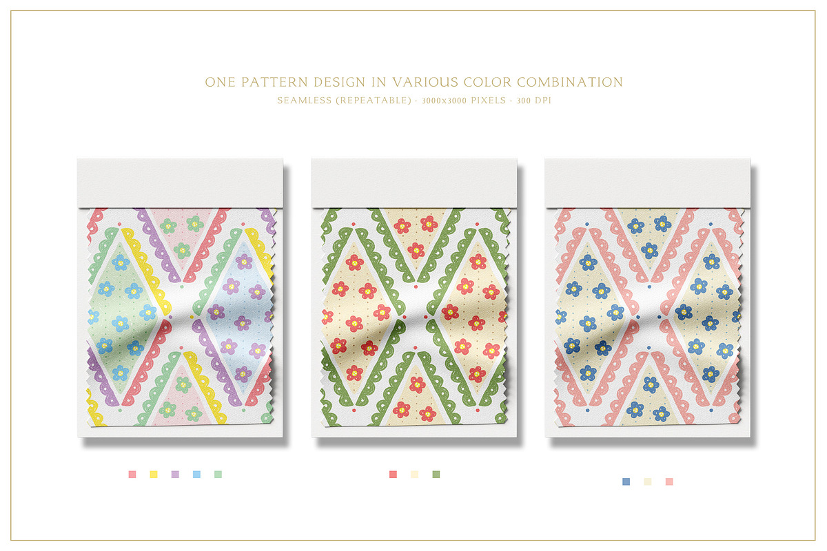 Cottagecore Pattern 22 Sweet Rainbow, a Pattern Graphic by Euonia Meraki (Photo 3 of 22)