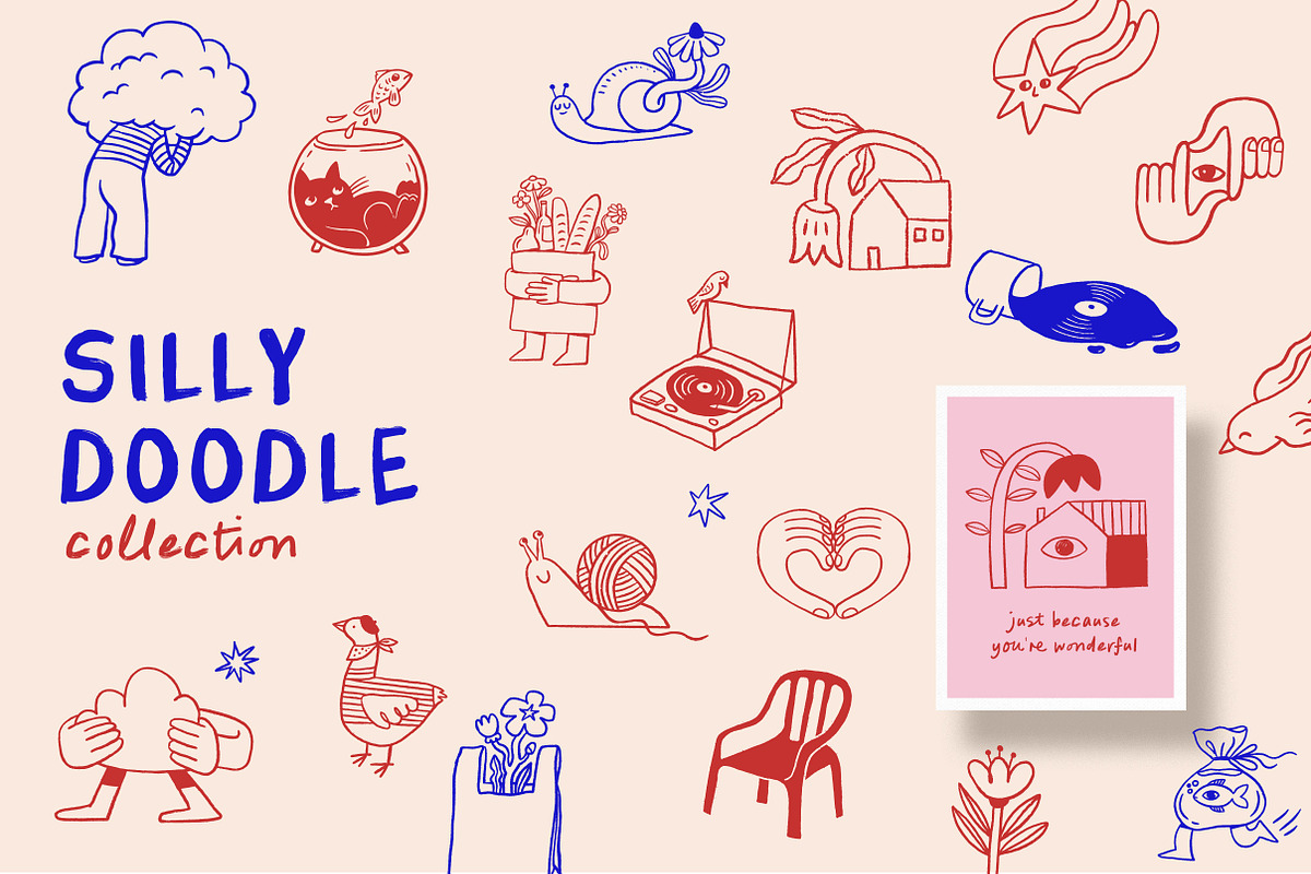 Silly Doodle Collection, a Decorative Illustration by Marish (Photo 1 of 9)