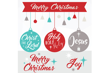 Christian Christmas ornament icons