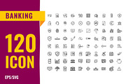 Banking & Finance Line Icons, an Outline Icon by gstudiovect21 (Thumbnail 2 of 2)