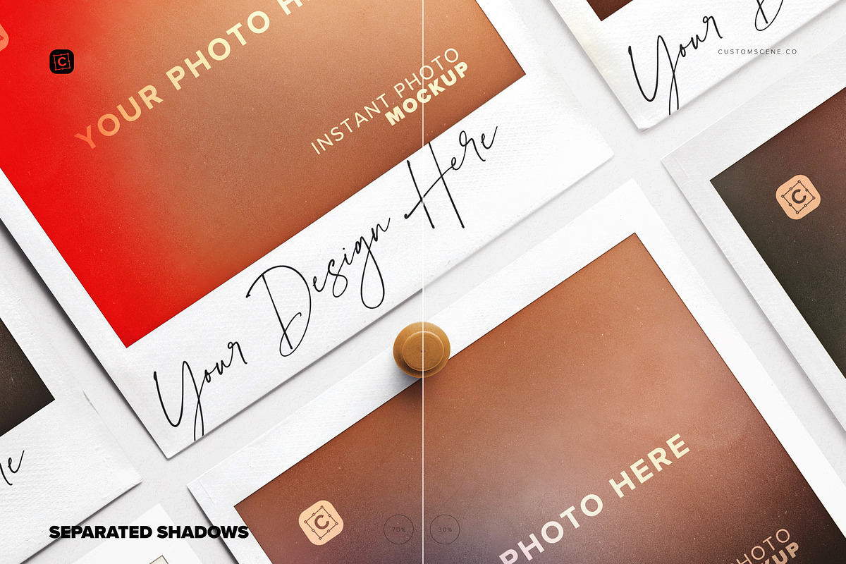 Moodboard Pinned Polaroids Mockup, a Print Template by Custom Scene (Photo 5 of 7)