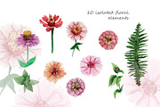 Watercolor flowers, an Illustration by Katia Serdiuk (Thumbnail 4 of 4)