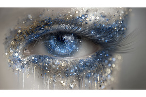 A blue human eye created from, a Technology Photo by ZinetroN