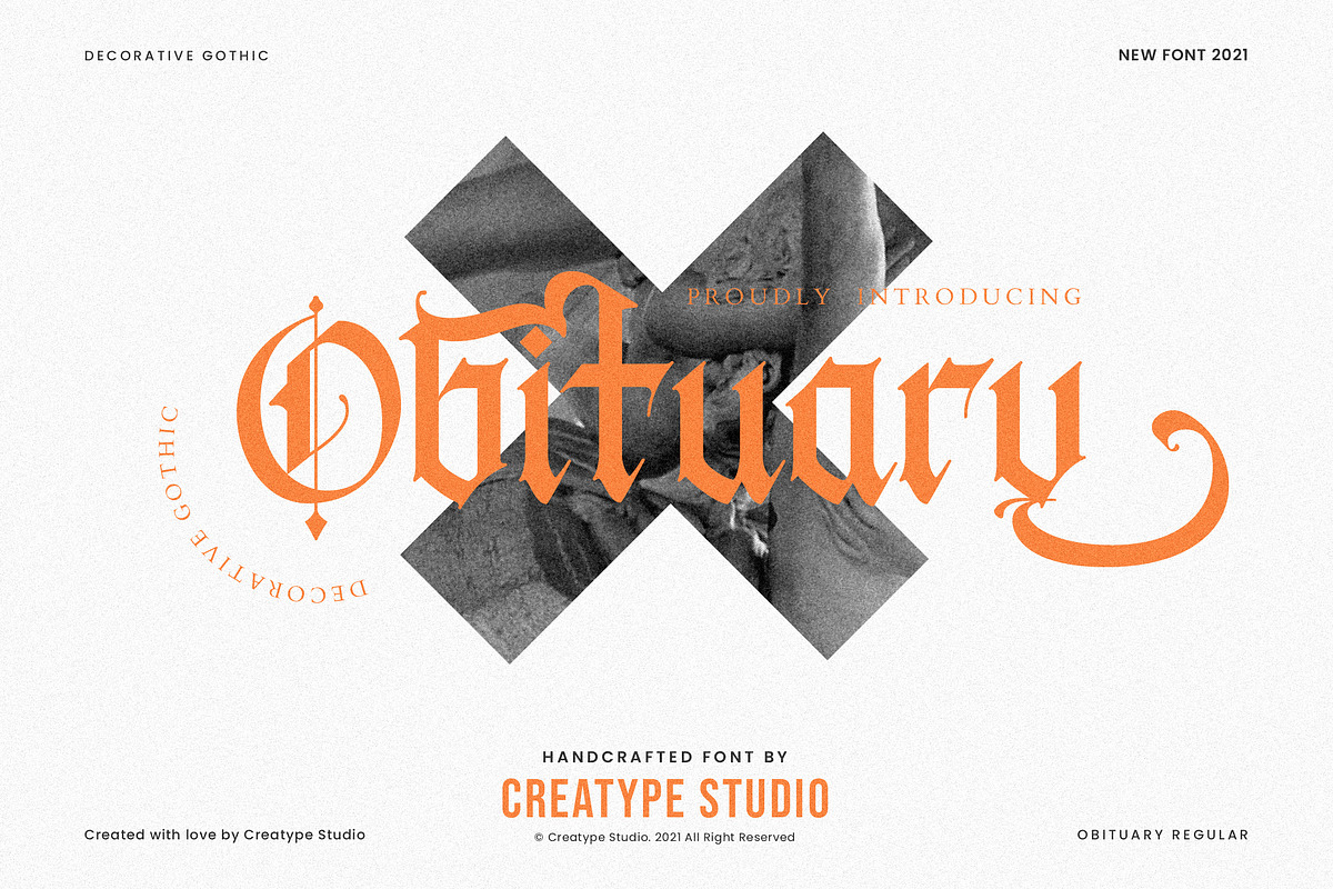 Obituary Decorative Advertisement, a Font by Creatype Studio (Photo 1 of 9)