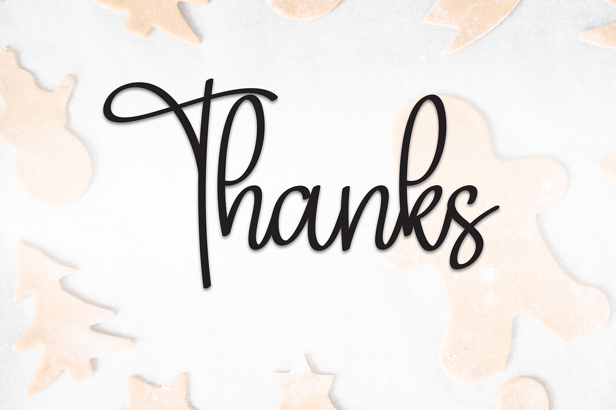 Gingerbread | Script Font, a Handwritten Font by Scratchones (Photo 8 of 8)