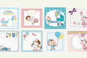 Baby Shower Clipart Bundle, an Illustration by Helospace (Thumbnail 3 of 10)