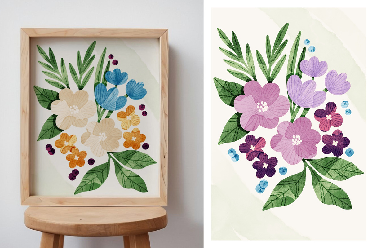 Floral Poster Creator, a Decorative Illustration by Helga Wigandt (Photo 4 of 6)