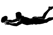 Rugby Player Silhouette Pack, an Illustration by Amazin_art (Thumbnail 6 of 31)