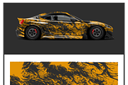 Dynamic Racing Car Wrap Design, a Transportation Illustration by CarWrap design (Thumbnail 2 of 4)