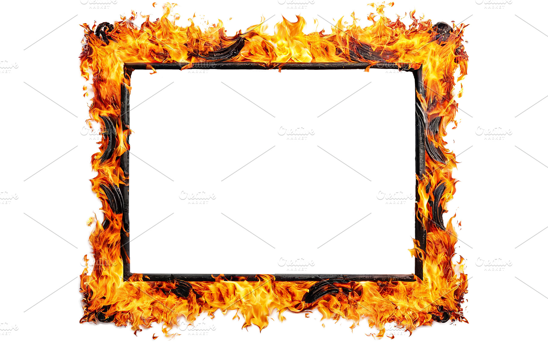 burning frame transparent background, a Background Photo by itakdalee