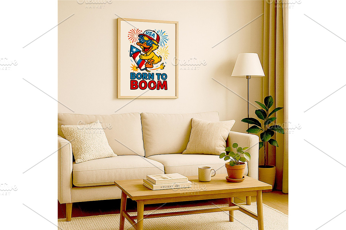 Born to Boom Duck Funny 4th of July, a Background Graphic by LaseredNinja (Photo 5 of 7)