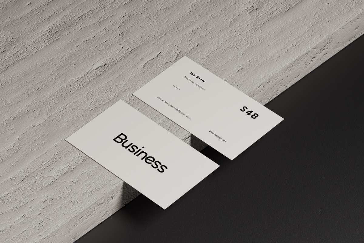 5 White Business Card Mockup Pack, a Print Template by S48 Mockups (Photo 2 of 5)