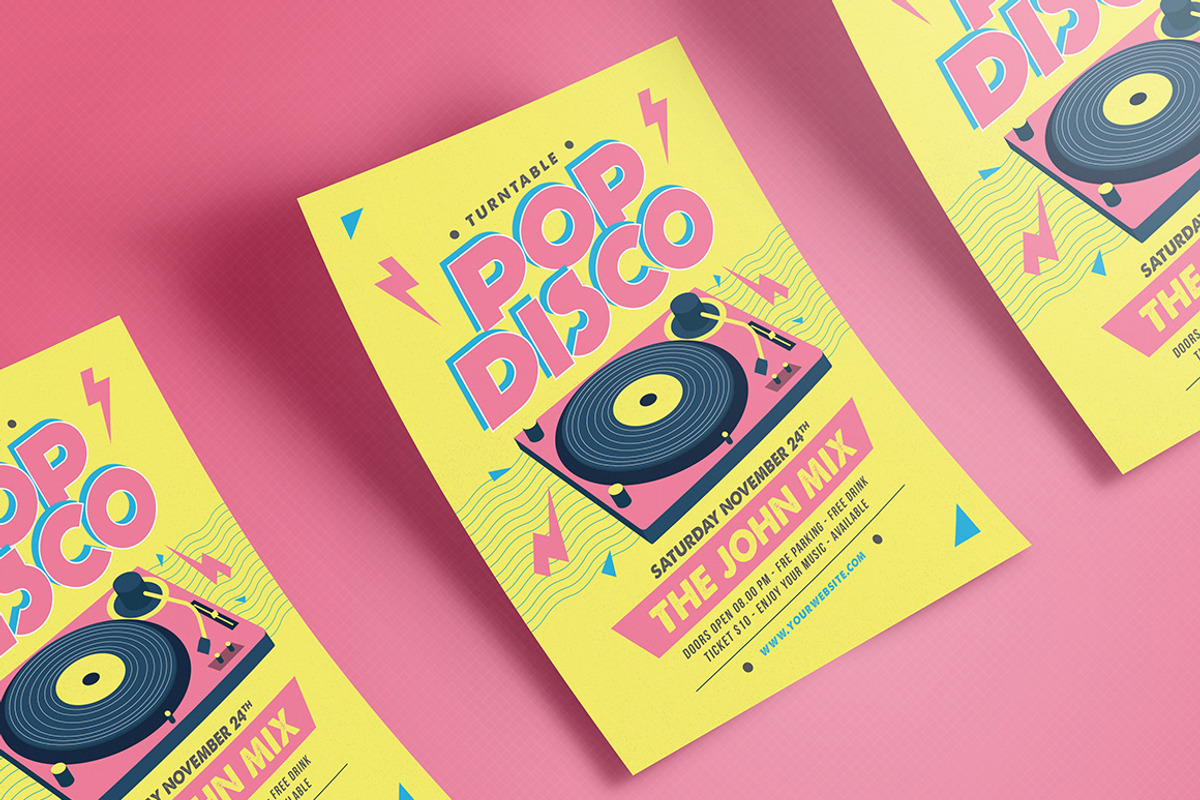 Pop Disco Flyer, a Flyer Template by Guuver (Photo 2 of 3)
