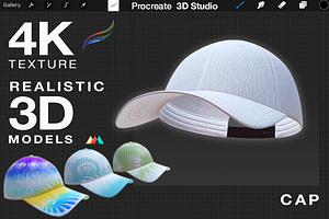 Procreate 3D Model - Cap