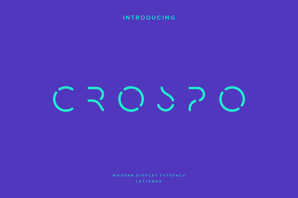 Crospo - Modern Futuristic Typeface, a Sans Serif Font by Letterna (Photo 1 of 4)