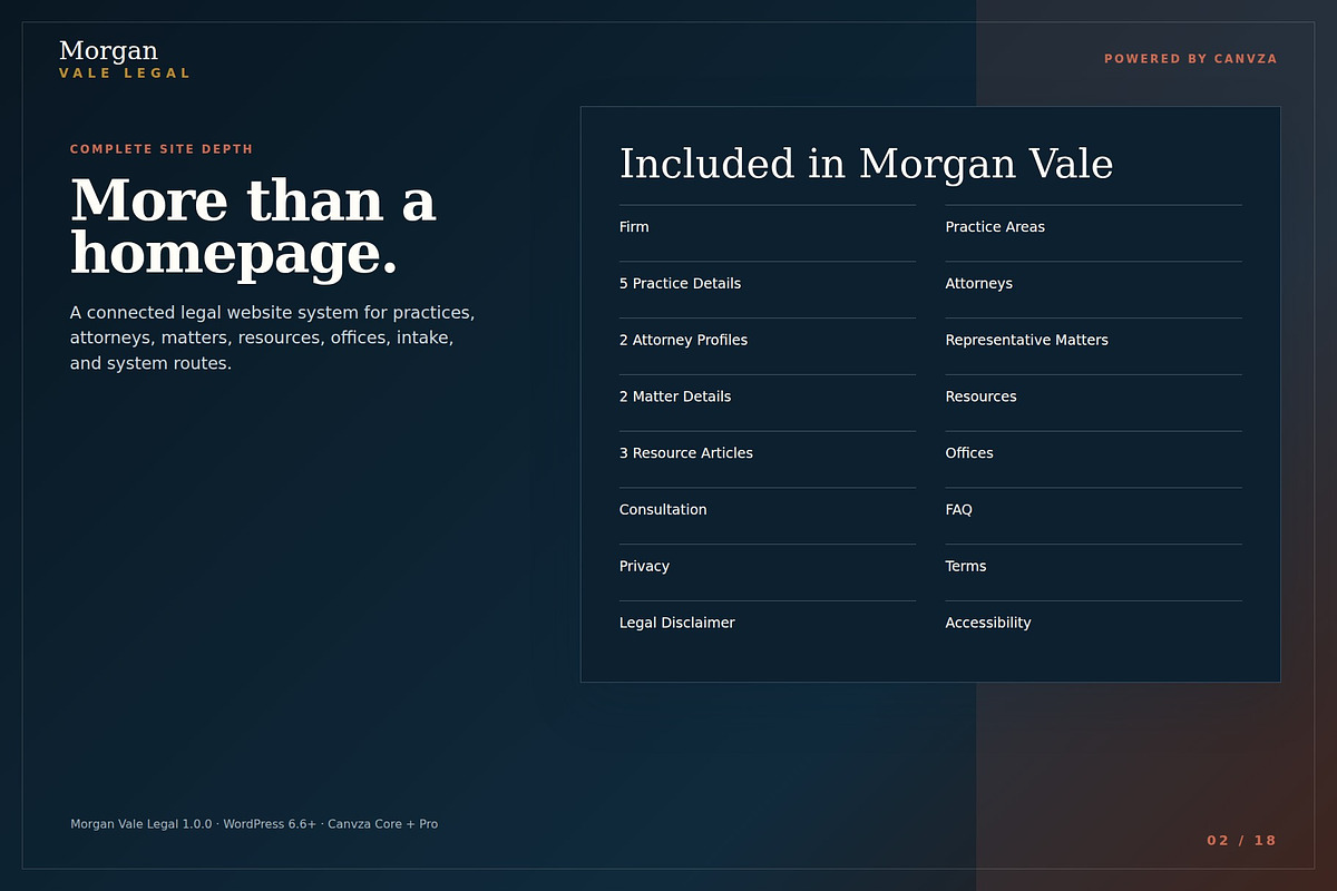 Morgan Vale Legal WordPress Theme, a WordPress Template by Fixstable Studio (Photo 2 of 17)