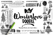 Wonderlove Doodle (4 Fonts)+Extra, a Script Font by Fortunes Co (Thumbnail 1 of 14)