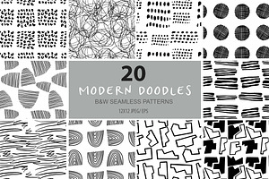 Abstract Doodles Patterns & Elements