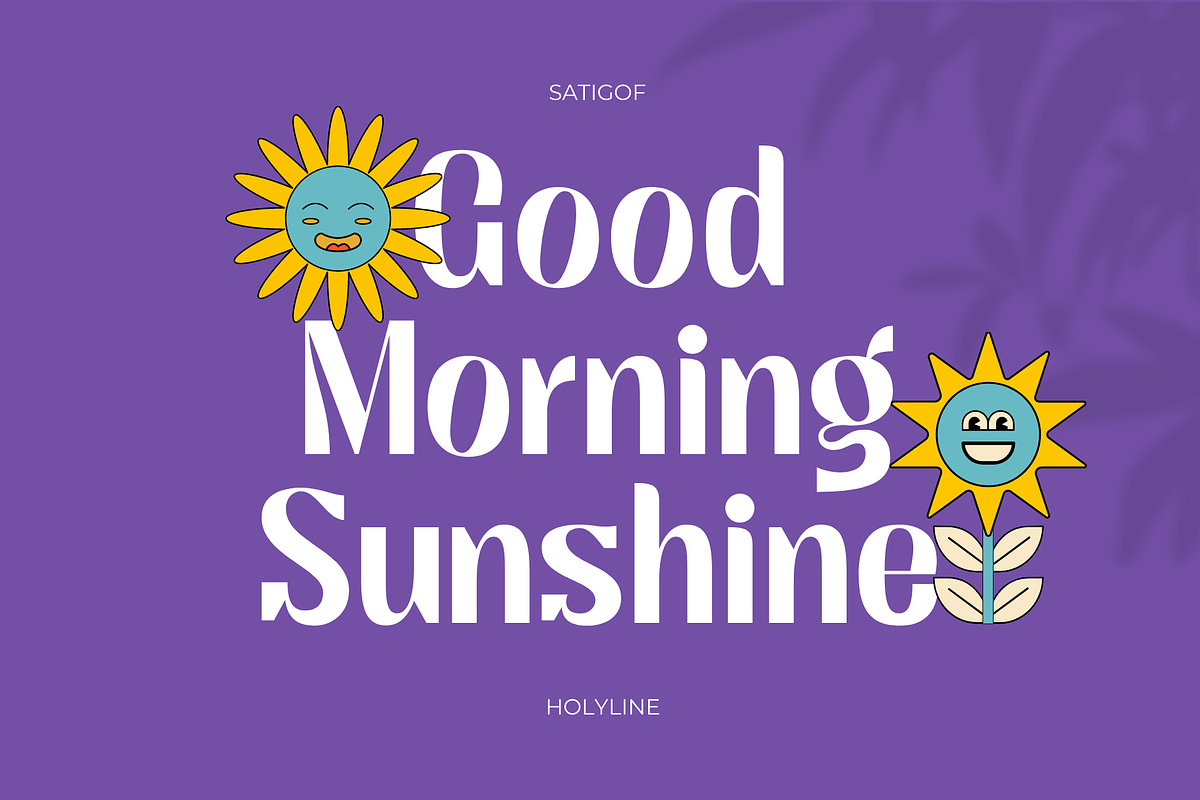 Satigof - Display Family, a Sans Serif Font by Holyline Design (Photo 3 of 16)