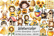 Little Honeybee Clipart, an Illustration by Design Market (Thumbnail 1 of 4)