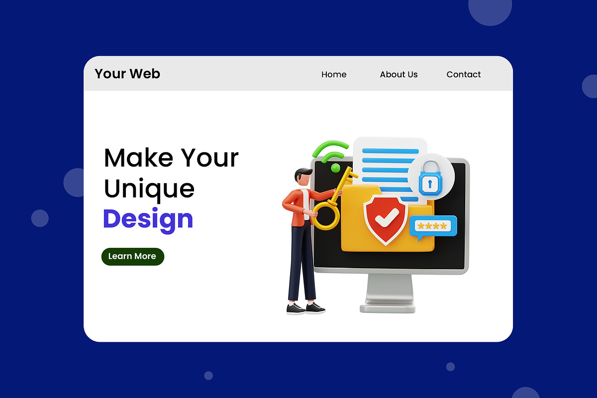 Data Security System 3D Illustration, a 3D by novia99design (Photo 4 of 6)