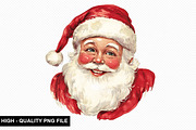 Vintage Santa Clipart Bundle, an Illustration by crative8112 (Thumbnail 2 of 11)