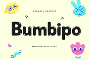 Bumbipo – A Modern Kids Font, a Sans Serif Font by overlaytemplates (Thumbnail 1 of 5)