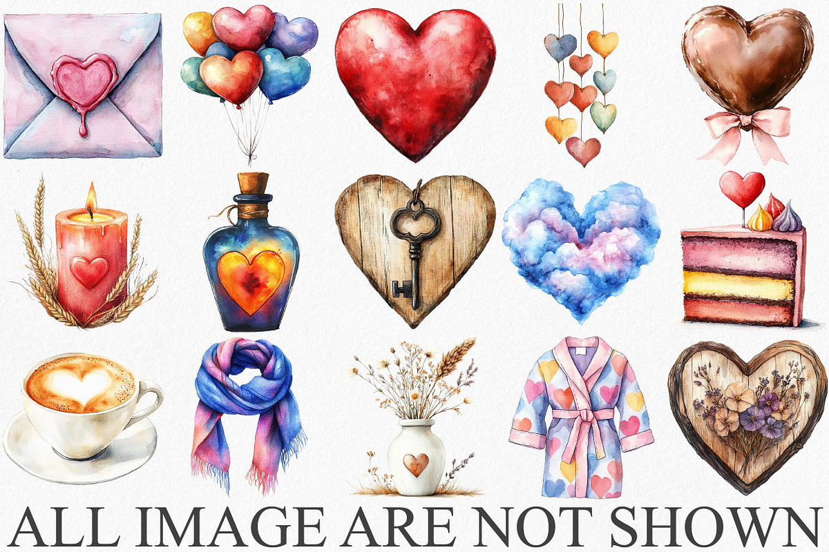Watercolor Boho Valentines Day, an Illustration by Canvas Craft (Photo 2 of 5)