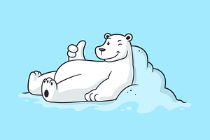 Cool Polar Bear, an Animal Illustration by Vector Kitchen by Zoljo