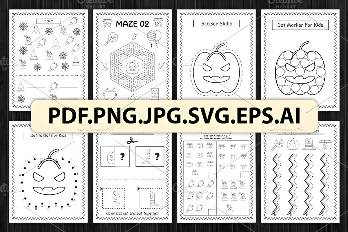 Halloween Activity Book for Kids, a Seasonal Illustration by Coco Bloom (Photo 2 of 3)